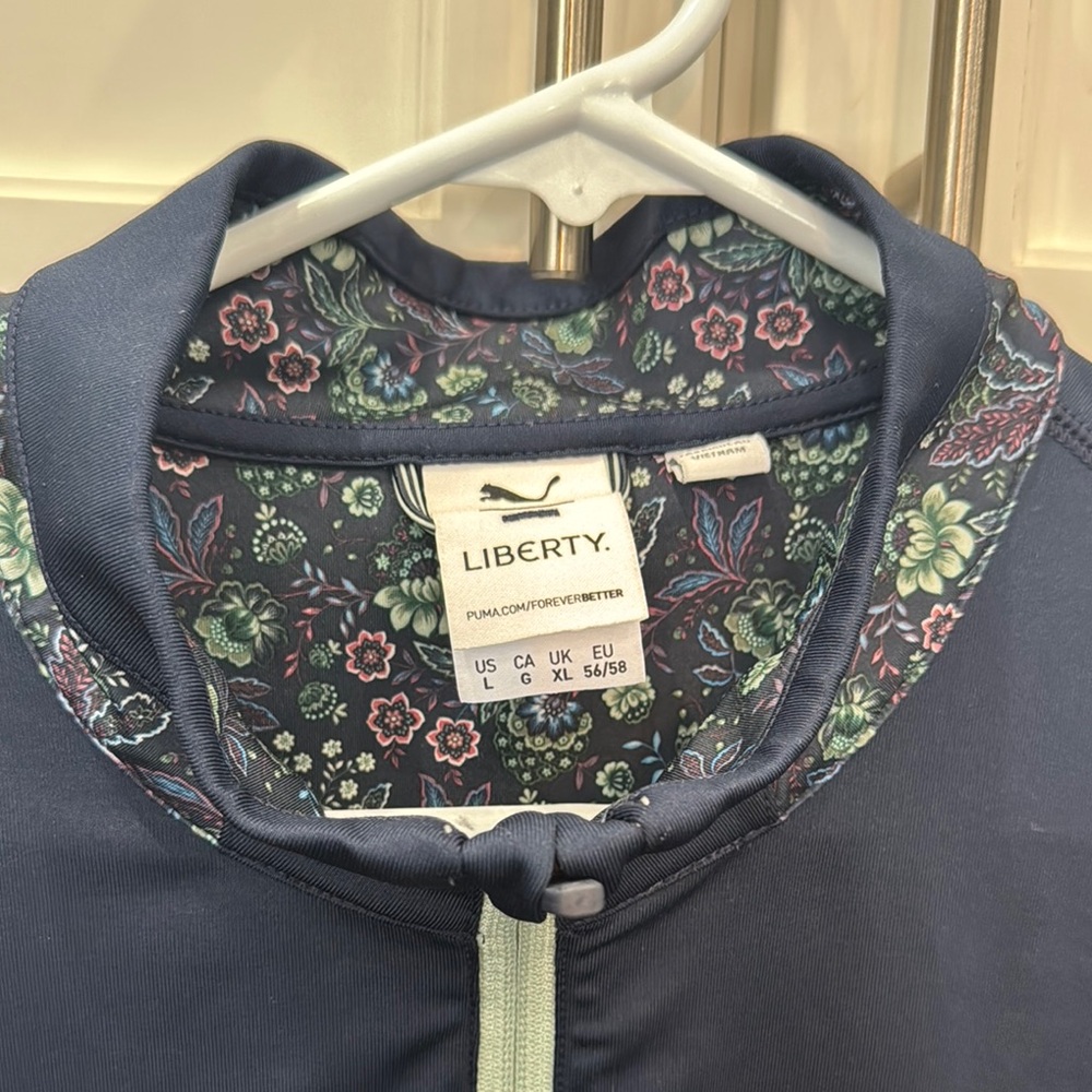 Navy Long Sleeve Pullover With Patterned Collar - image 2